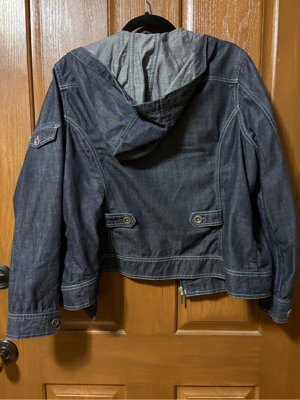 Eddie Bauer Dark Denim Hooded Jacket - Blue